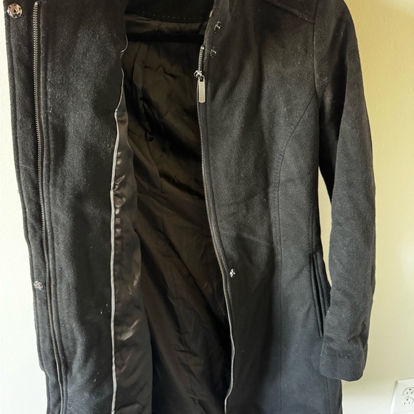 Calvin Klein Black Trench Coat - Picture 3 of 4